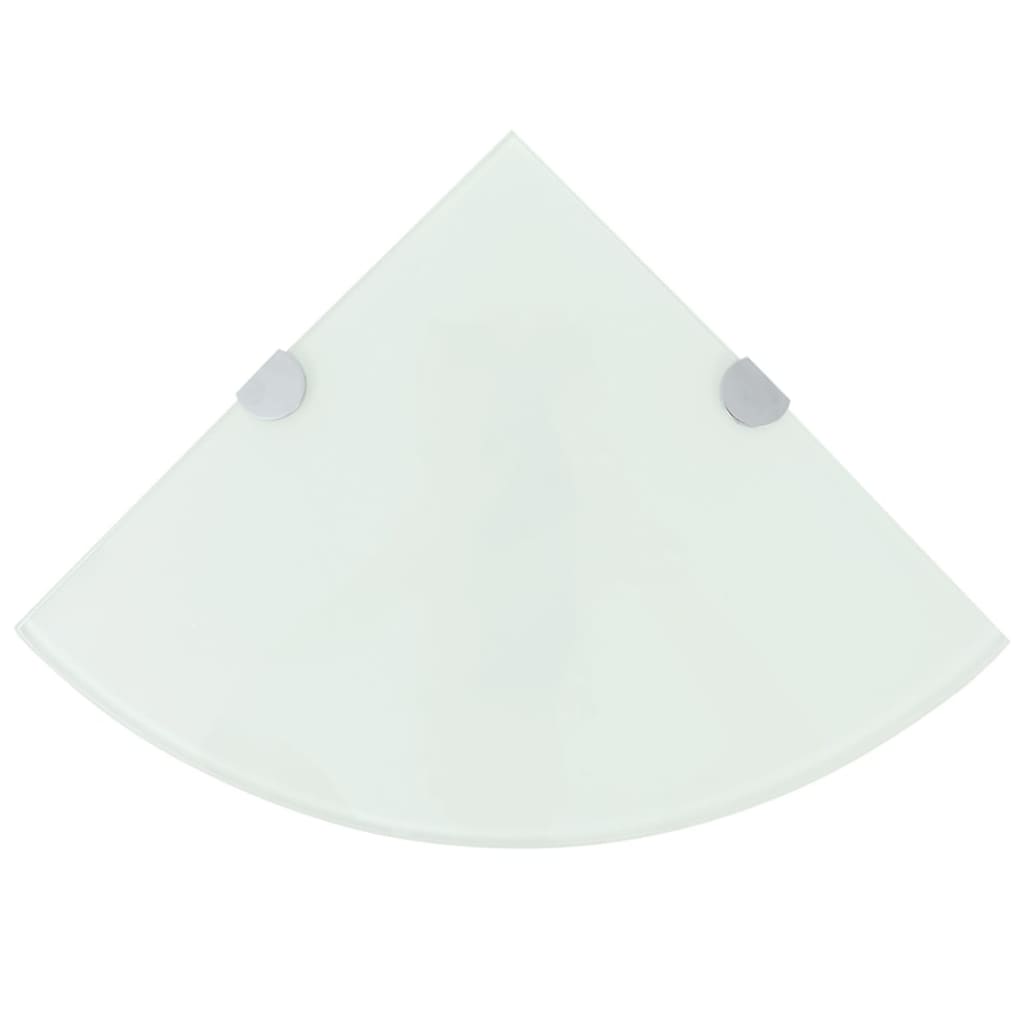 Hörnhyllor 2 St Kromade Hyllkonsoler Glas Genomskinlig