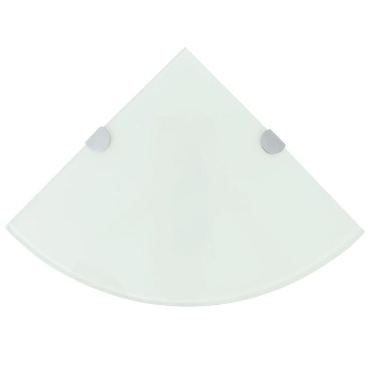 Hörnhyllor 2 St Kromade Hyllkonsoler Glas Genomskinlig
