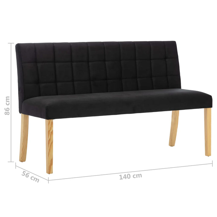 Bänk 140 Cm Sammet