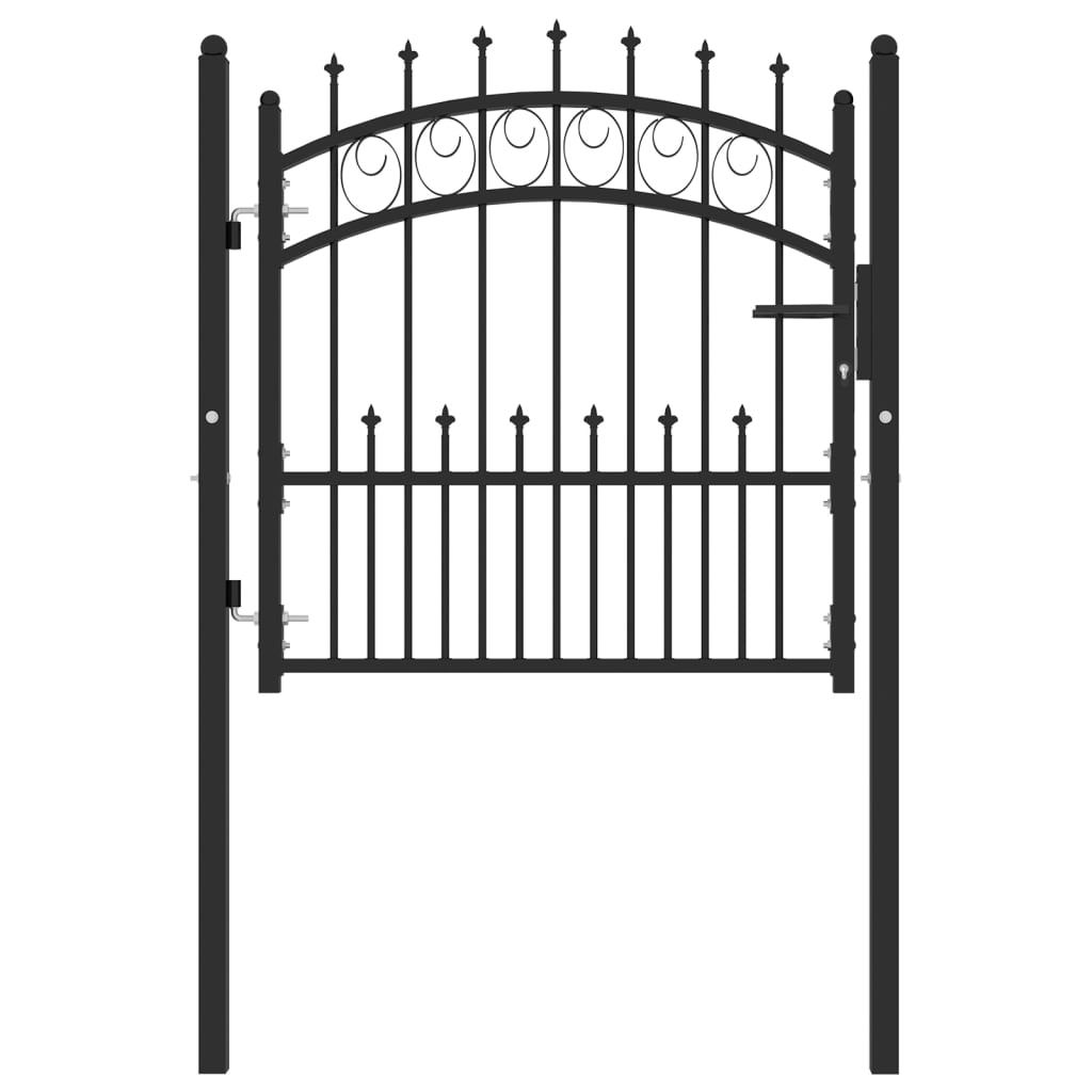 Staketgrind Emmen Med Spikar Stål 104X109,5 Cm