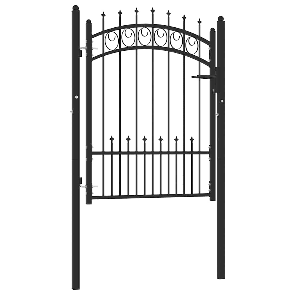 Staketgrind Emmen Med Spikar Stål 104X109,5 Cm
