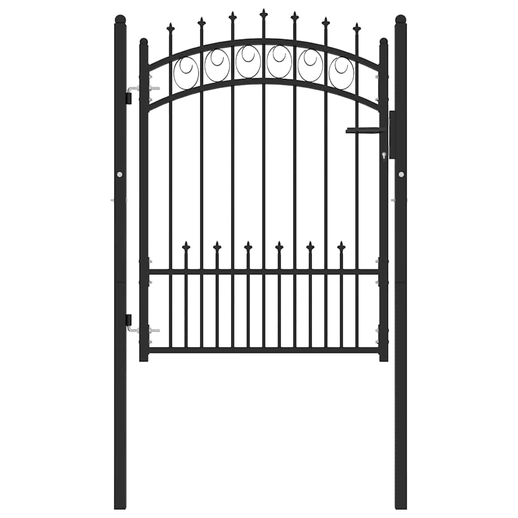 Staketgrind Emmen Med Spikar Stål 104X109,5 Cm