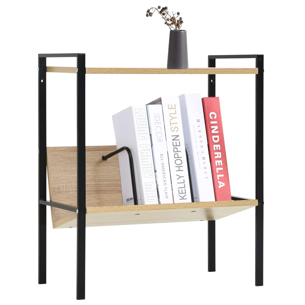 Bokhylla 2 Hyllplan 52X28X59 Cm Konstruerat Trä