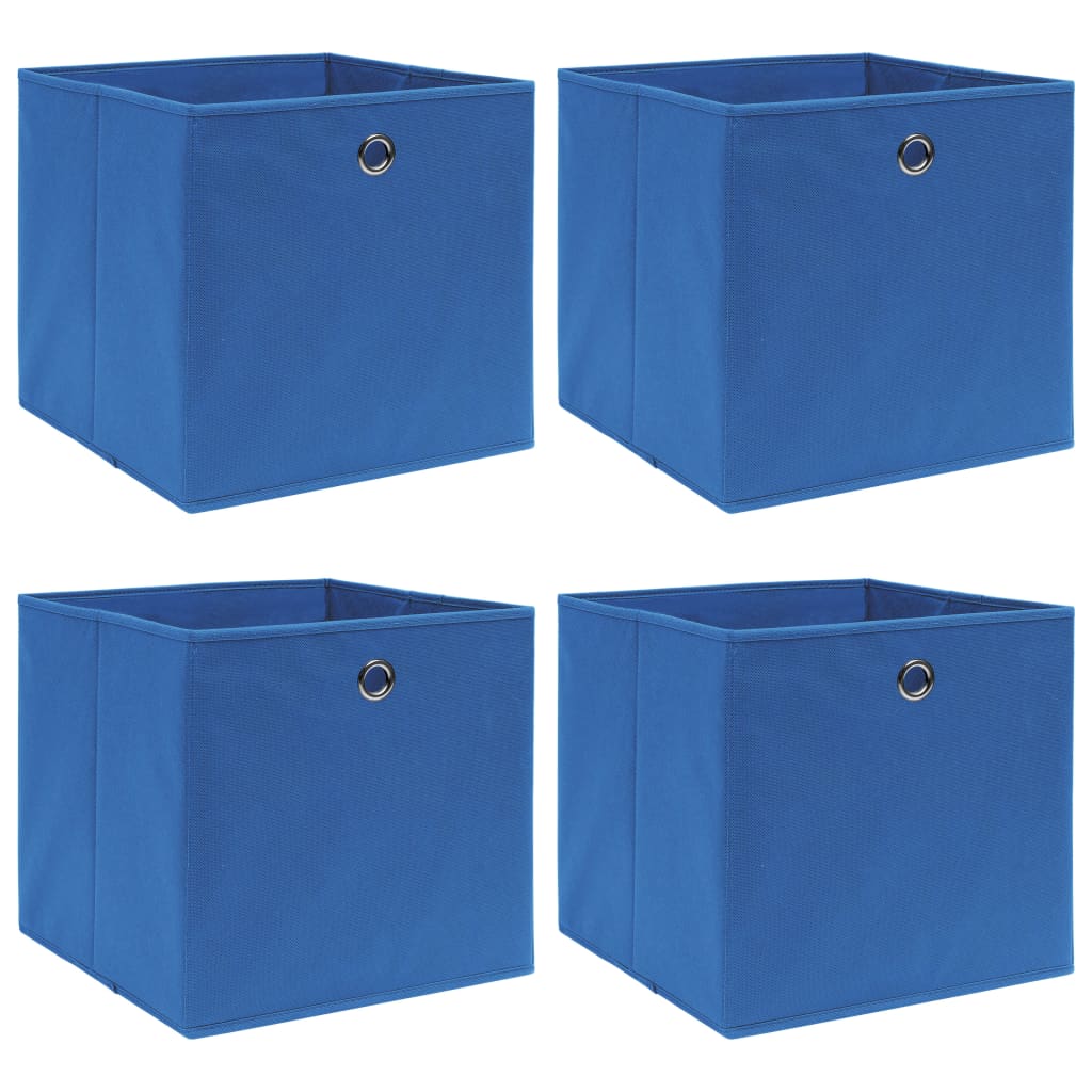 Förvaringslådor Med Lock 10 St Babyblå 32X32X32 Cm Tyg