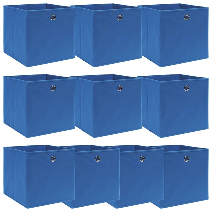 Förvaringslådor Med Lock 10 St Babyblå 32X32X32 Cm Tyg