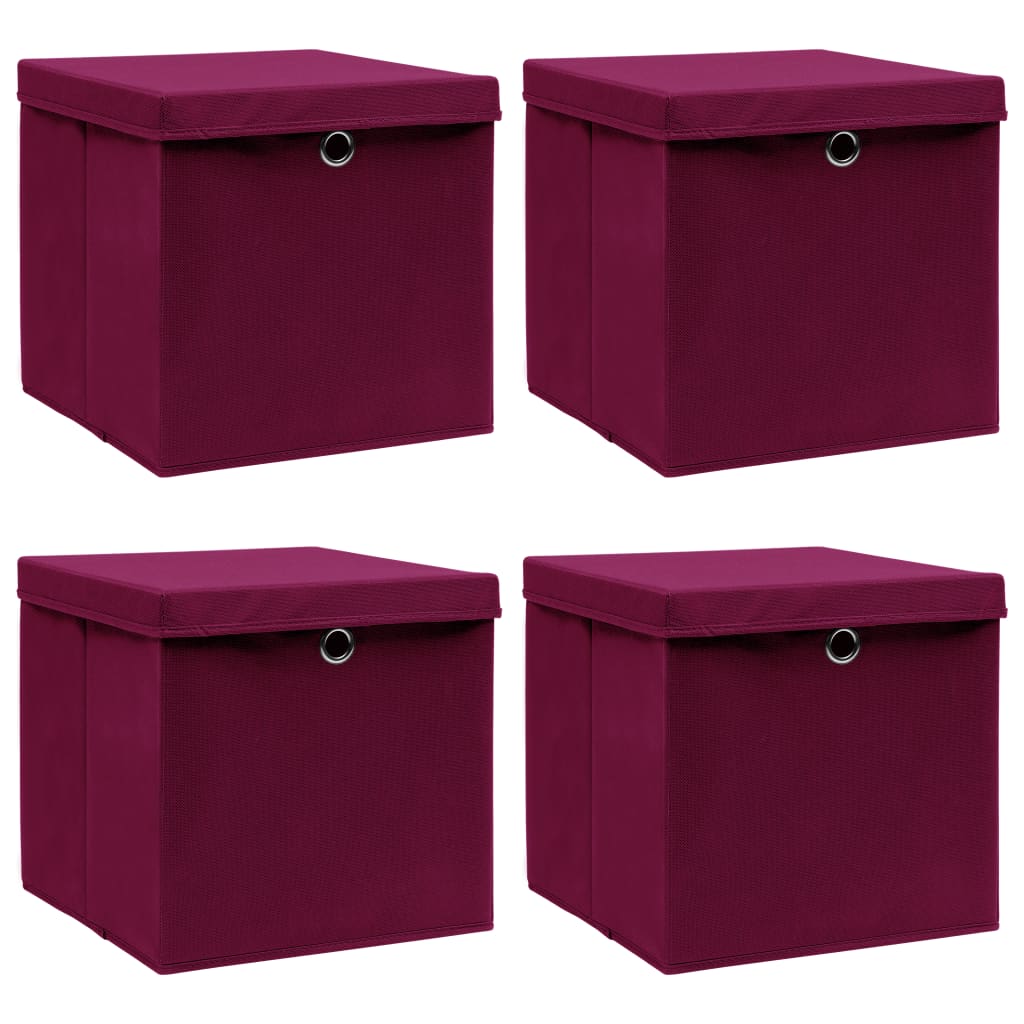 Förvaringslådor Med Lock 10 St Babyblå 32X32X32 Cm Tyg