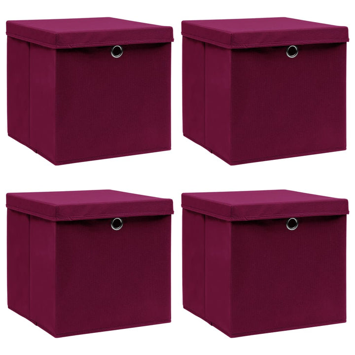 Förvaringslådor Med Lock 10 St Babyblå 32X32X32 Cm Tyg