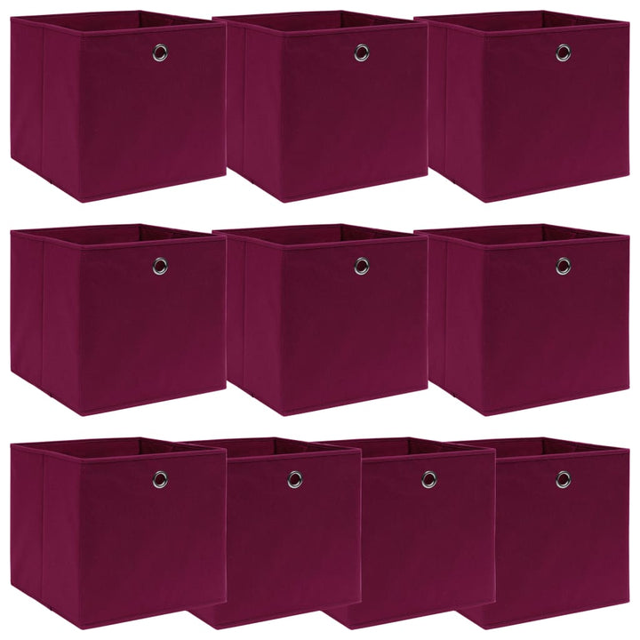 Förvaringslådor Med Lock 10 St Babyblå 32X32X32 Cm Tyg