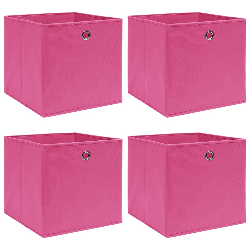 Förvaringslådor Med Lock 10 St Babyblå 32X32X32 Cm Tyg