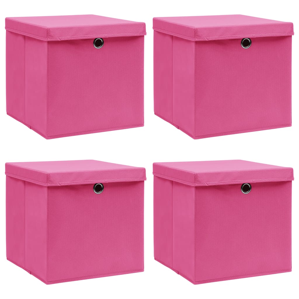 Förvaringslådor Med Lock 10 St Babyblå 32X32X32 Cm Tyg