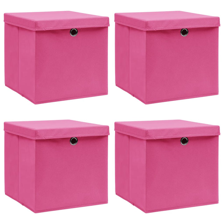 Förvaringslådor Med Lock 10 St Babyblå 32X32X32 Cm Tyg
