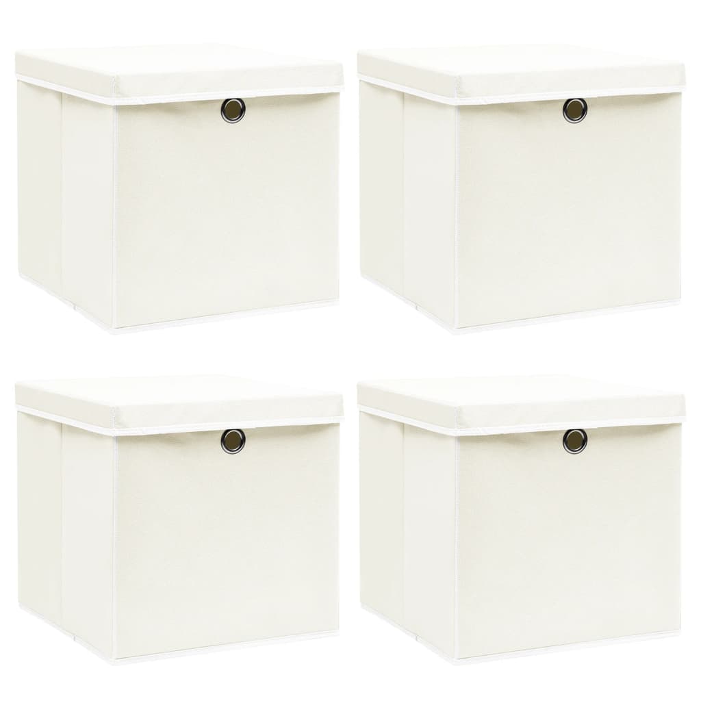 Förvaringslådor Med Lock 10 St Babyblå 32X32X32 Cm Tyg