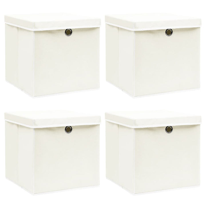 Förvaringslådor Med Lock 10 St Babyblå 32X32X32 Cm Tyg