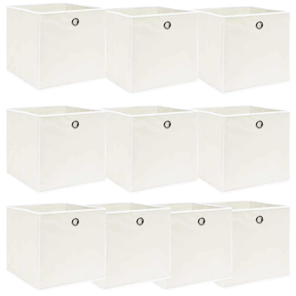 Förvaringslådor Med Lock 10 St Babyblå 32X32X32 Cm Tyg