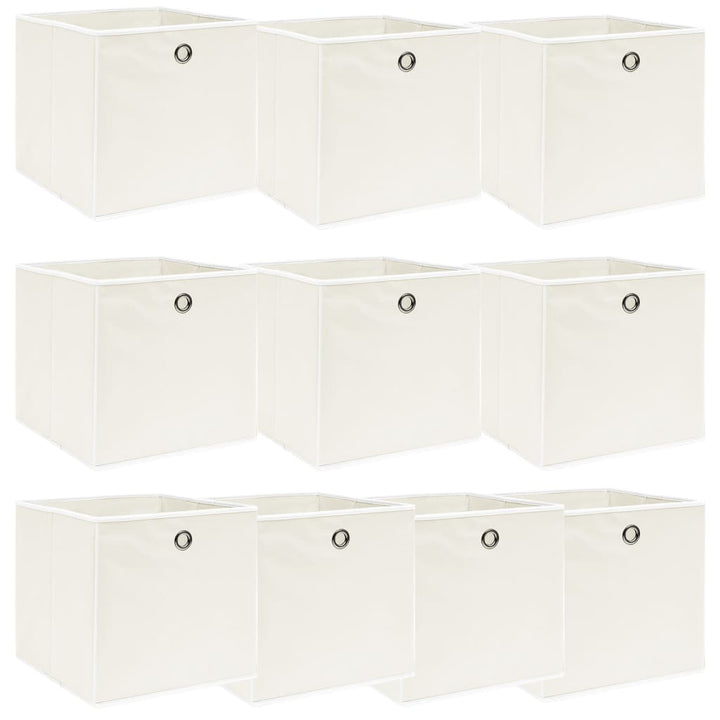 Förvaringslådor Med Lock 10 St Babyblå 32X32X32 Cm Tyg