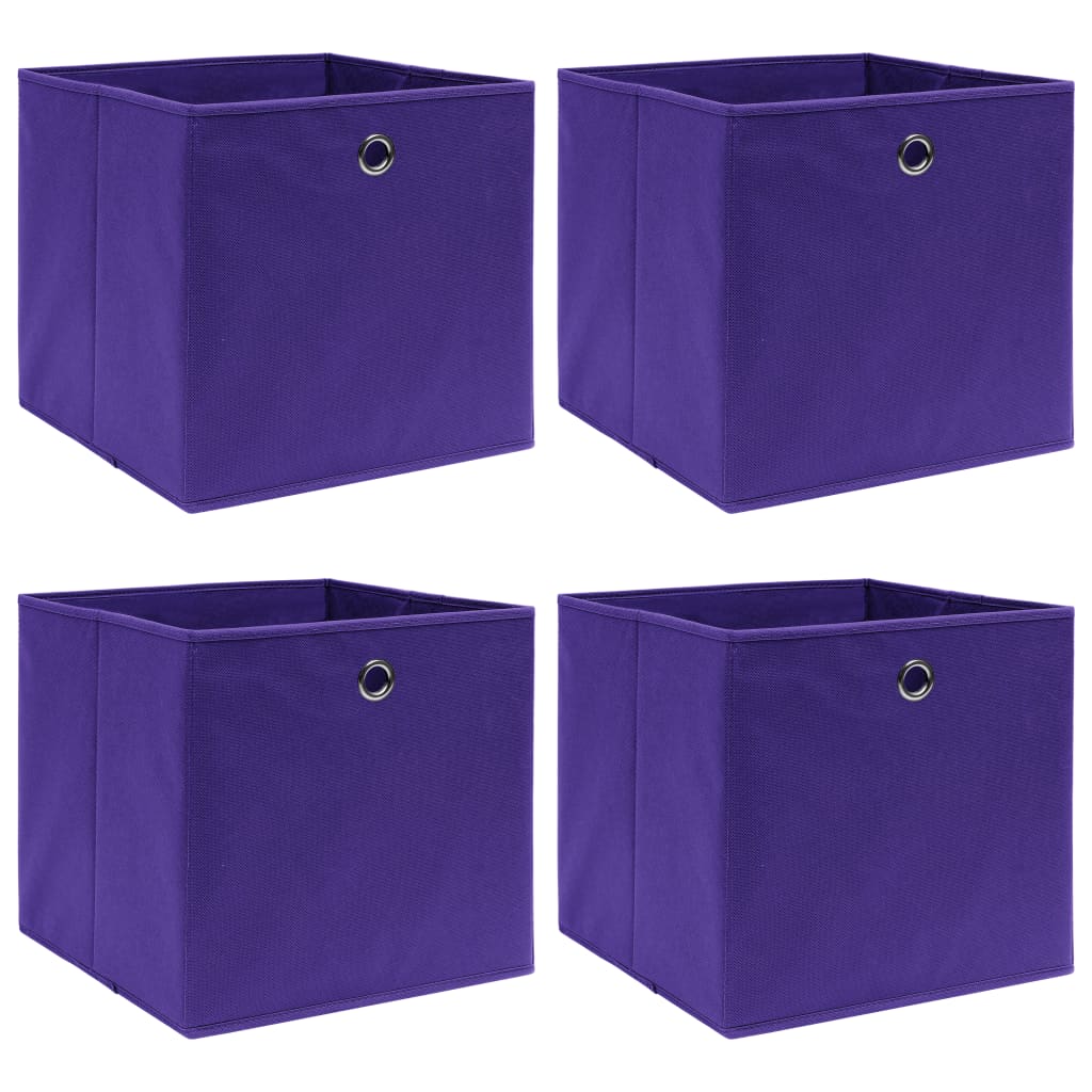 Förvaringslådor Med Lock 10 St Babyblå 32X32X32 Cm Tyg