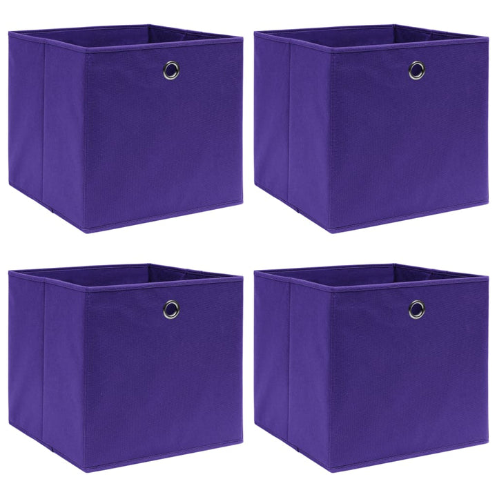 Förvaringslådor Med Lock 10 St Babyblå 32X32X32 Cm Tyg