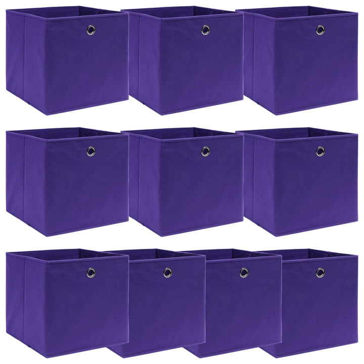 Förvaringslådor Med Lock 10 St Babyblå 32X32X32 Cm Tyg