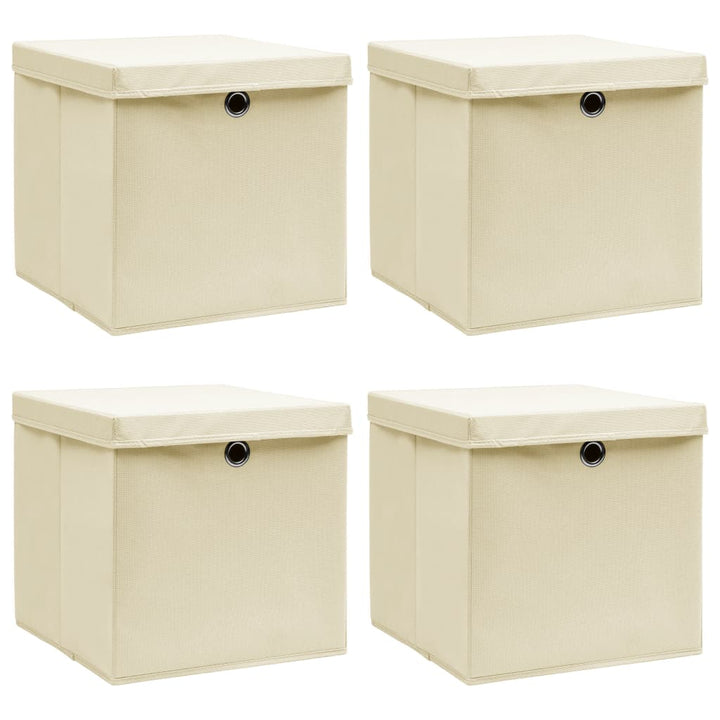 Förvaringslådor Med Lock 10 St Babyblå 32X32X32 Cm Tyg