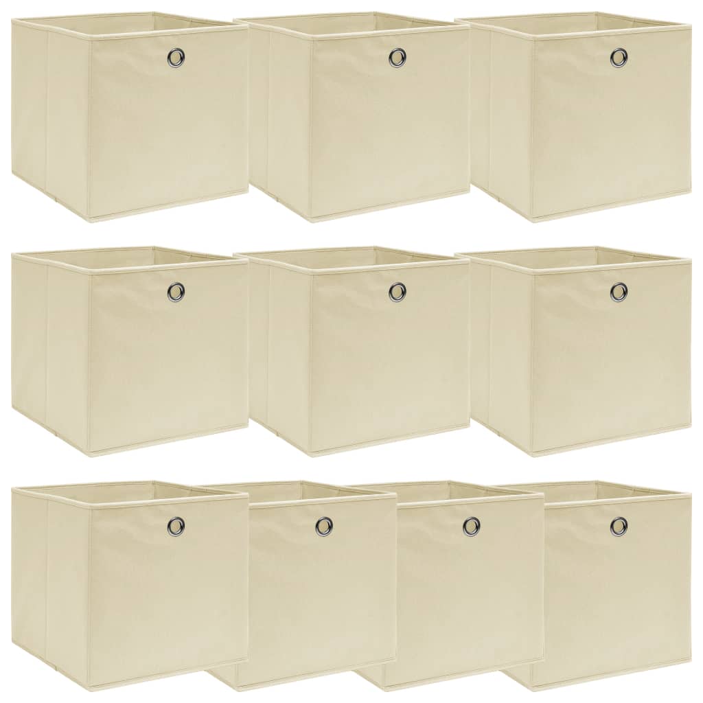 Förvaringslådor Med Lock 10 St Babyblå 32X32X32 Cm Tyg
