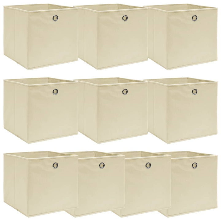 Förvaringslådor Med Lock 10 St Babyblå 32X32X32 Cm Tyg