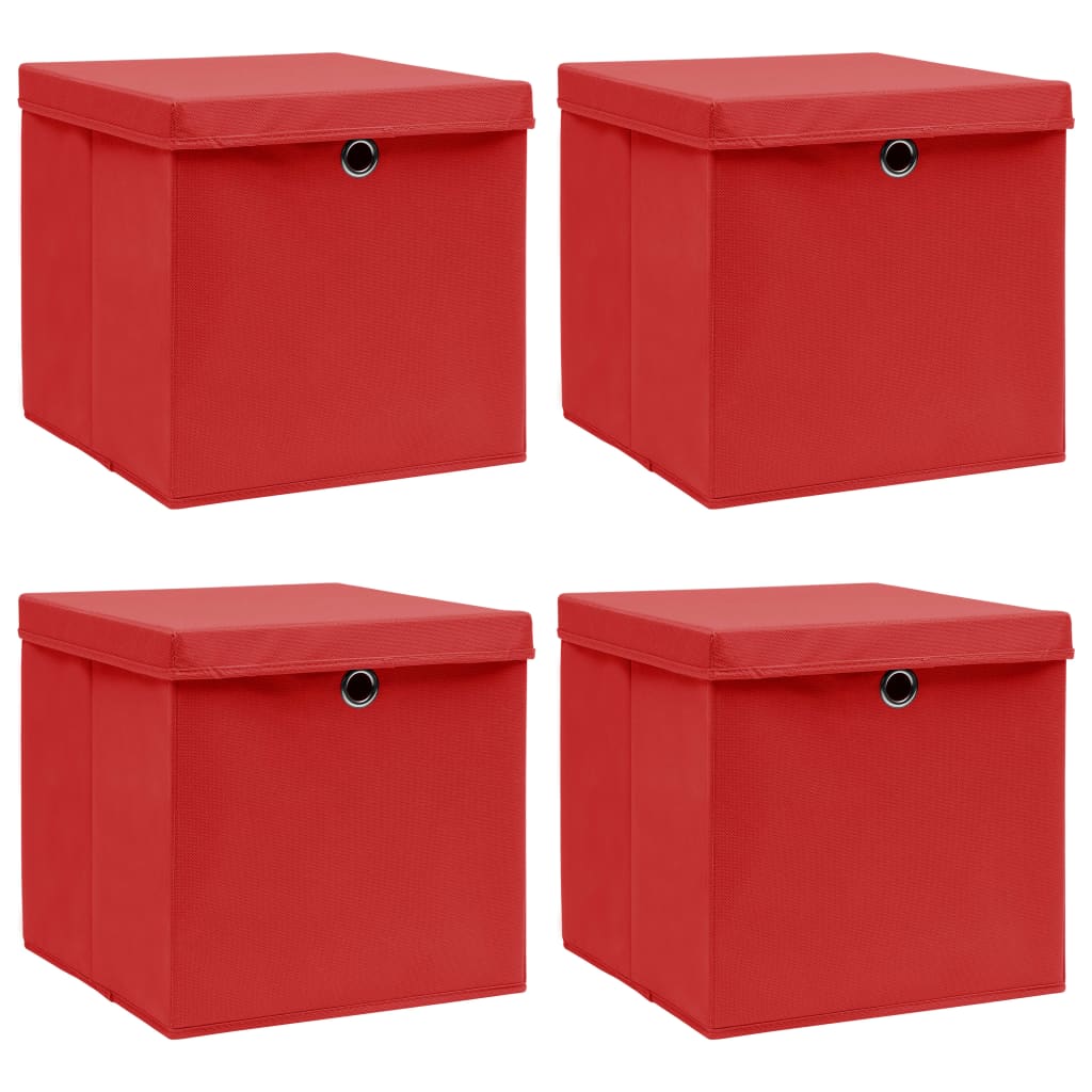 Förvaringslådor Med Lock 10 St Babyblå 32X32X32 Cm Tyg