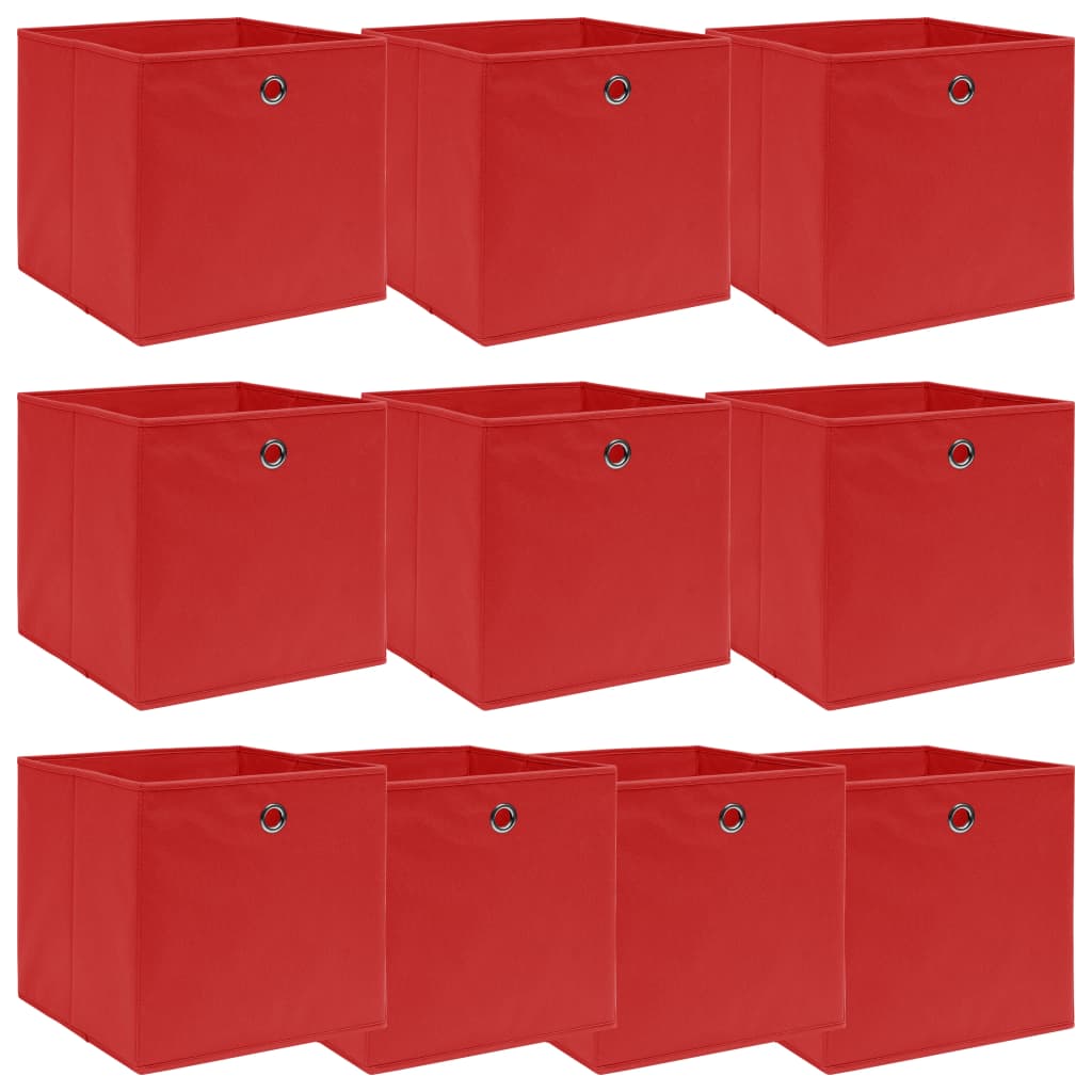 Förvaringslådor Med Lock 10 St Babyblå 32X32X32 Cm Tyg