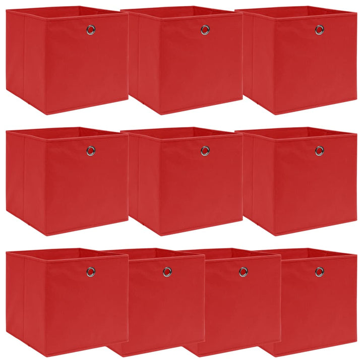 Förvaringslådor Med Lock 10 St Babyblå 32X32X32 Cm Tyg