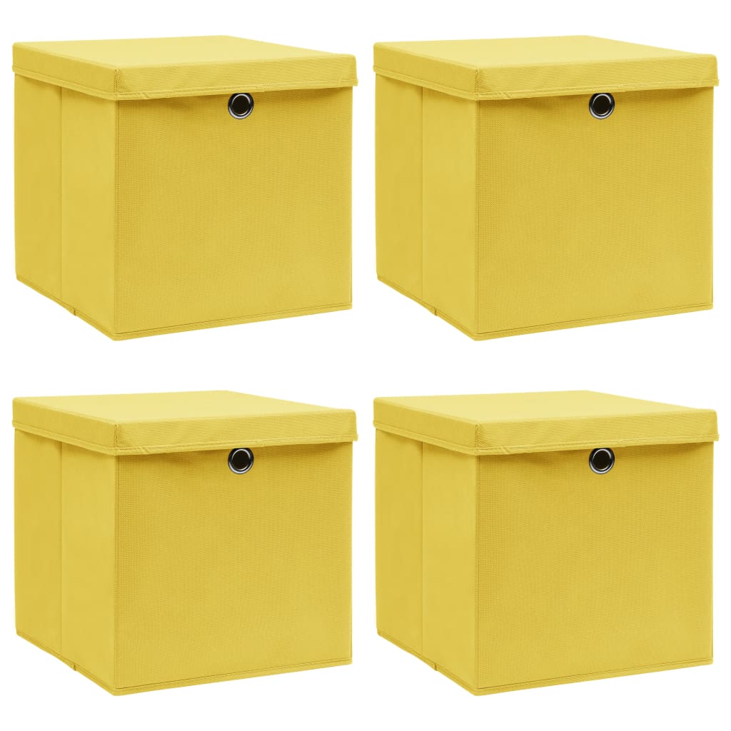 Förvaringslådor Med Lock 10 St Babyblå 32X32X32 Cm Tyg