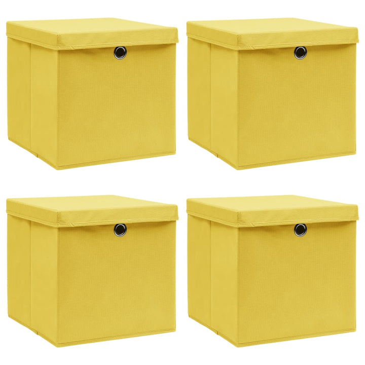 Förvaringslådor Med Lock 10 St Babyblå 32X32X32 Cm Tyg