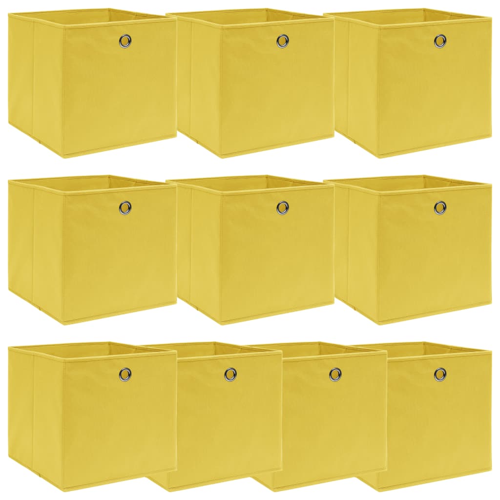 Förvaringslådor Med Lock 10 St Babyblå 32X32X32 Cm Tyg