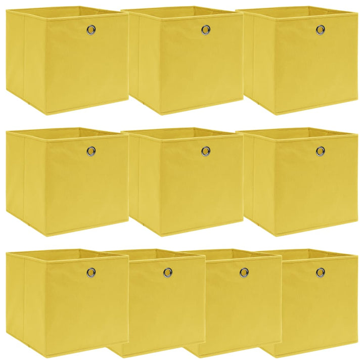 Förvaringslådor Med Lock 10 St Babyblå 32X32X32 Cm Tyg