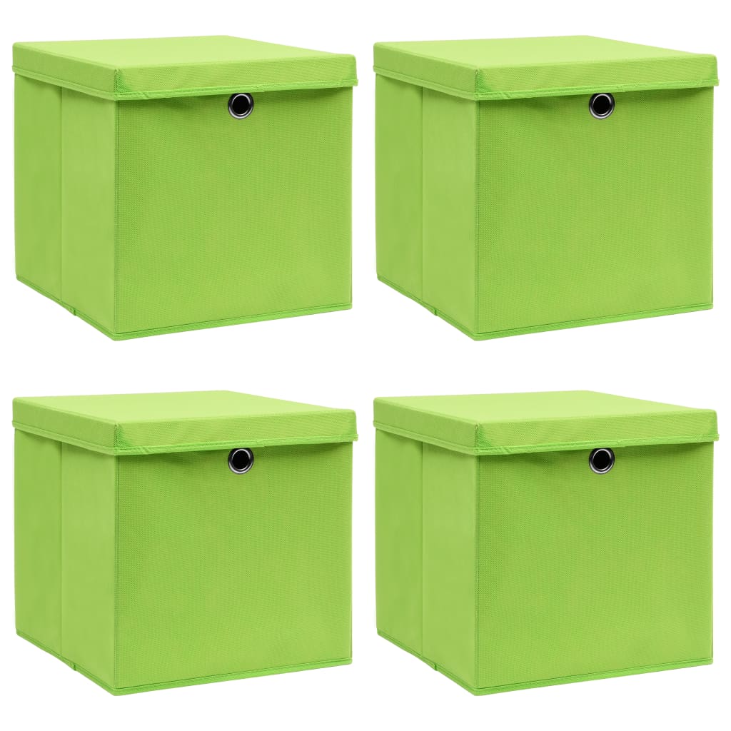 Förvaringslådor Med Lock 10 St Babyblå 32X32X32 Cm Tyg
