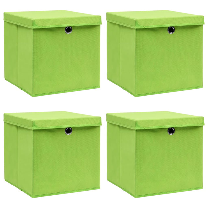 Förvaringslådor Med Lock 10 St Babyblå 32X32X32 Cm Tyg