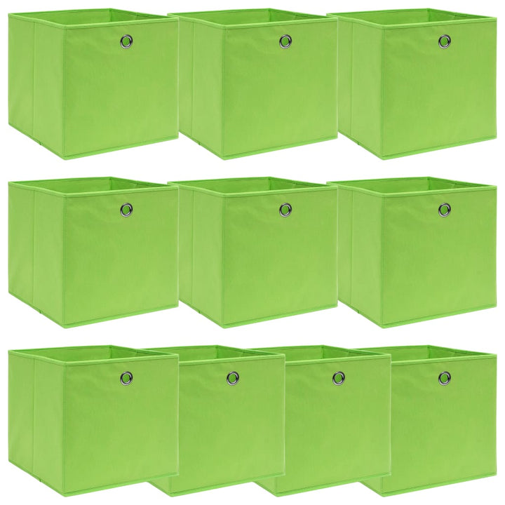 Förvaringslådor Med Lock 10 St Babyblå 32X32X32 Cm Tyg