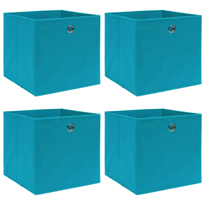 Förvaringslådor Med Lock 10 St Babyblå 32X32X32 Cm Tyg