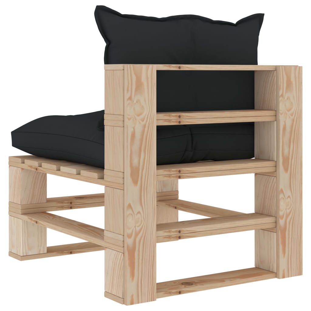 Pallsoffa Mittensektion Med A Dynor Trä