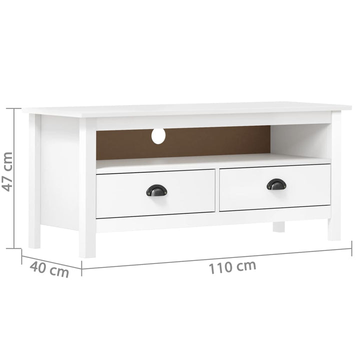 Tv-Bänk Hill 110X40X47 Cm Massiv Furu
