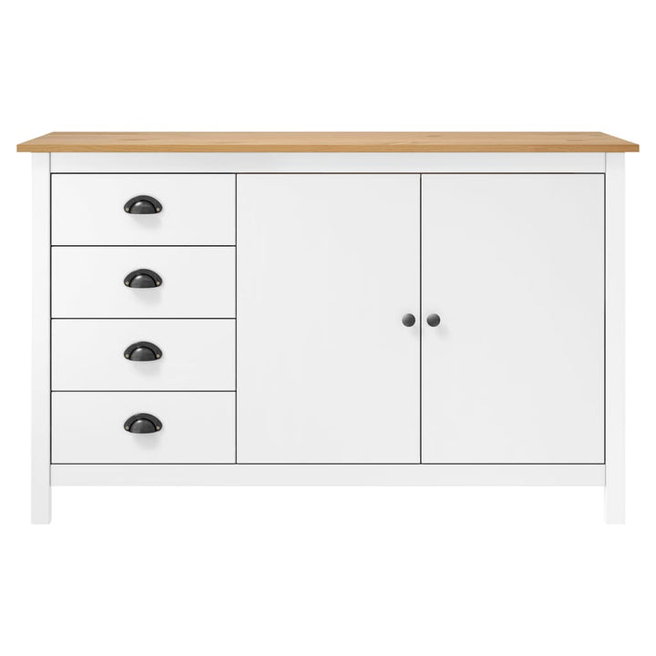 Skänk Hill Vit 130X40X80 Cm Massiv Furu