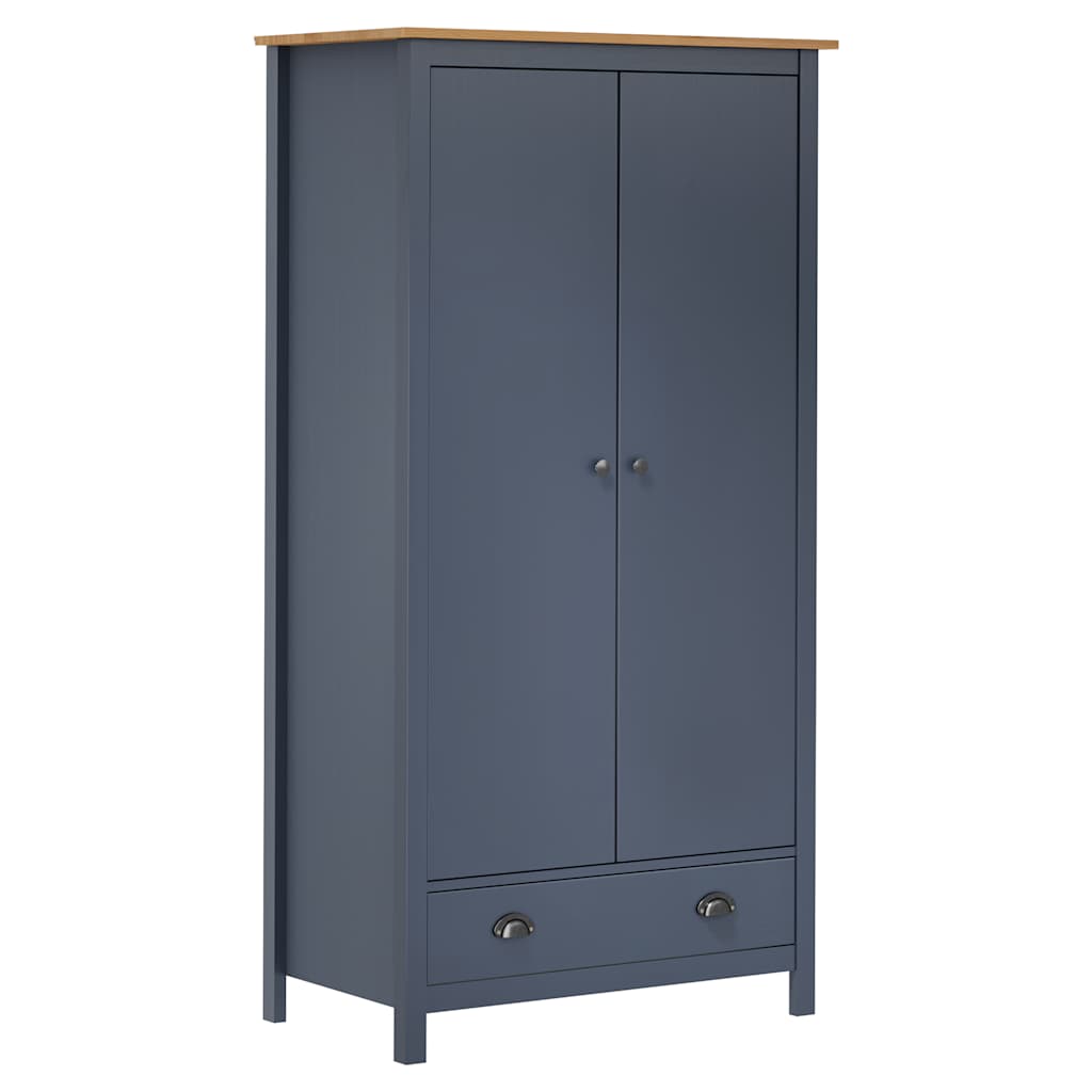 Garderob 2 Dörrar Hill Vit 89X50X170 Cm Massiv Furu