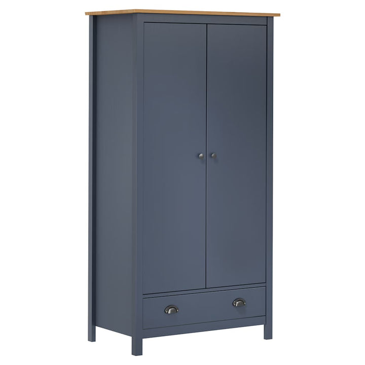 Garderob 2 Dörrar Hill Vit 89X50X170 Cm Massiv Furu