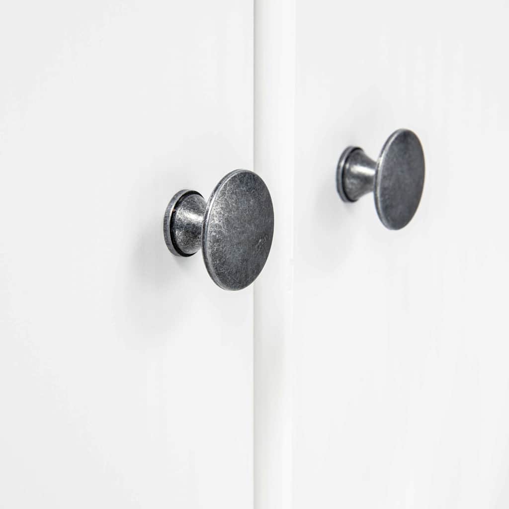 Garderob 2 Dörrar Hill Vit 89X50X170 Cm Massiv Furu