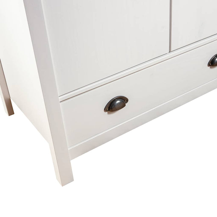 Garderob 2 Dörrar Hill Vit 89X50X170 Cm Massiv Furu