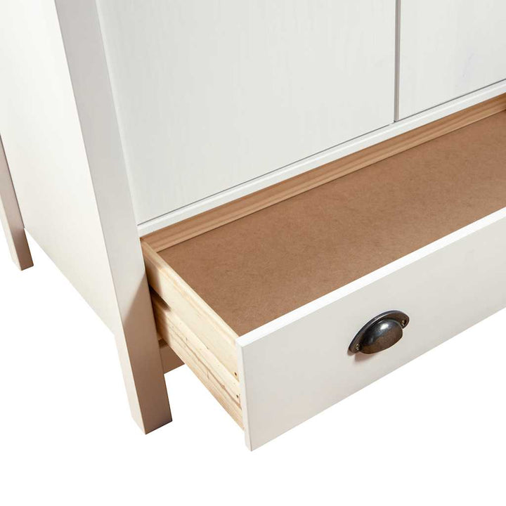 Garderob 2 Dörrar Hill Vit 89X50X170 Cm Massiv Furu