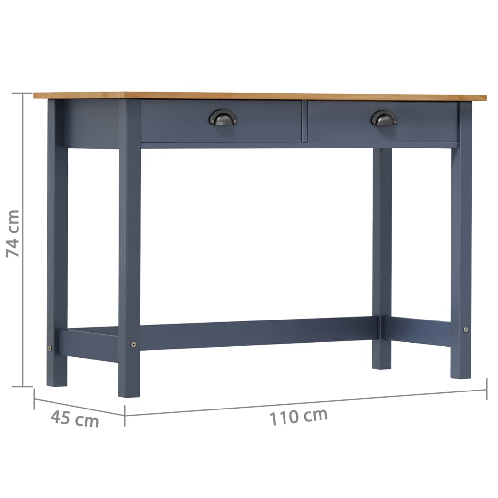 Avlastningsbord Hill 2 Lådor 110X45X74 Cm Massiv Furu