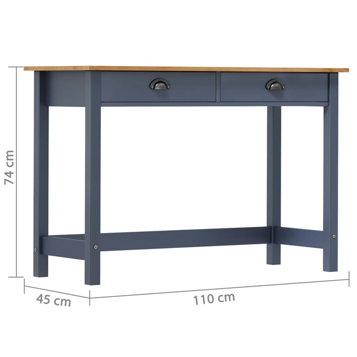 Avlastningsbord Hill 2 Lådor 110X45X74 Cm Massiv Furu