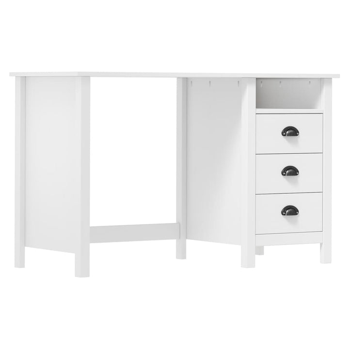 Skrivbord Hill Med 3 Lådor Massiv Furu