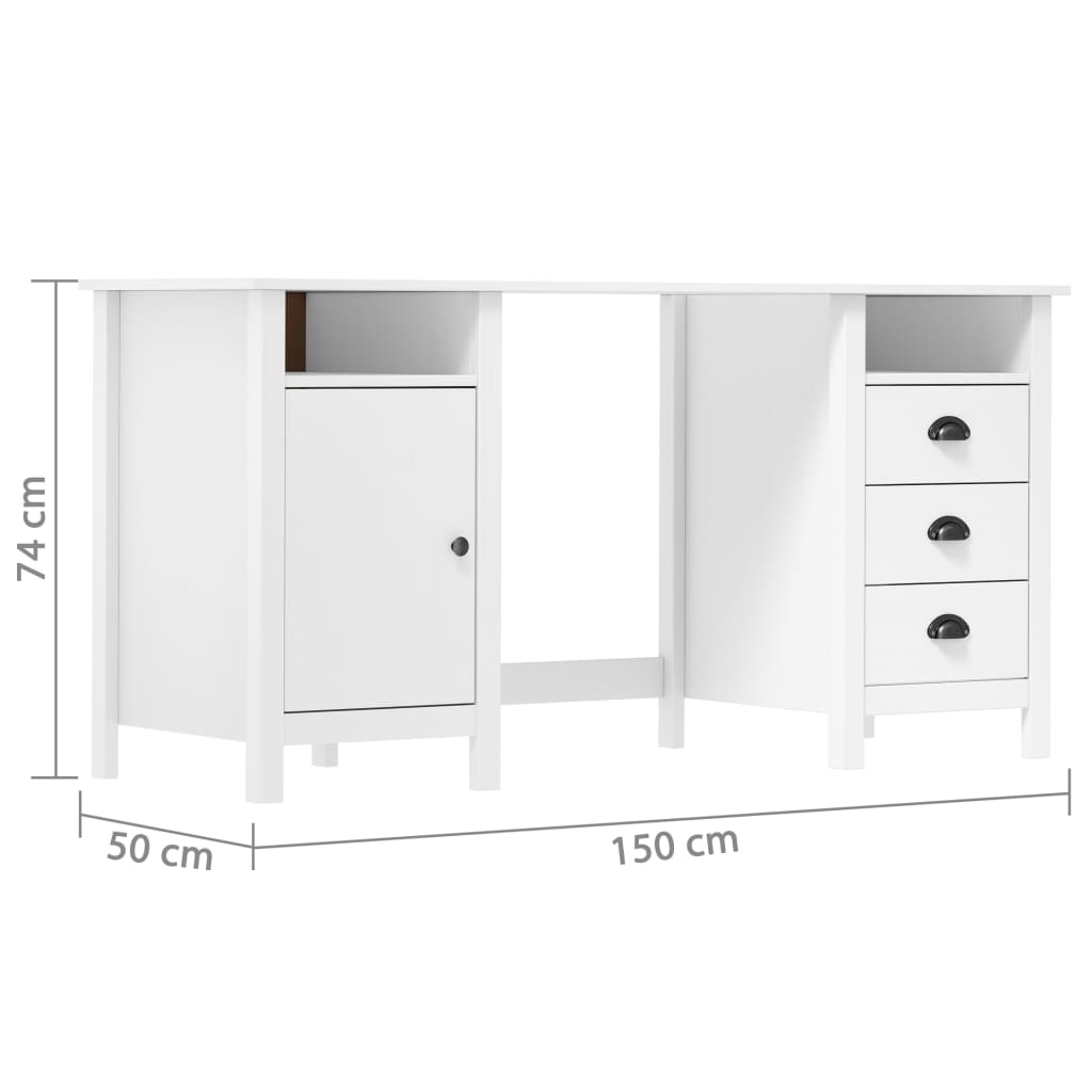 Skrivbord Hill 150X50X74 Cm Massiv Furu
