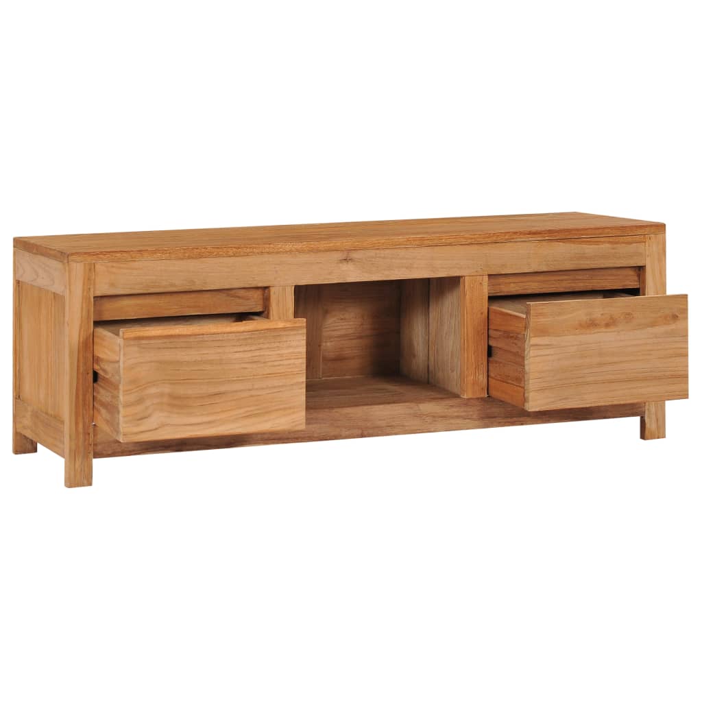 Tv-Bänk 100X30X35 Cm Massiv Teak