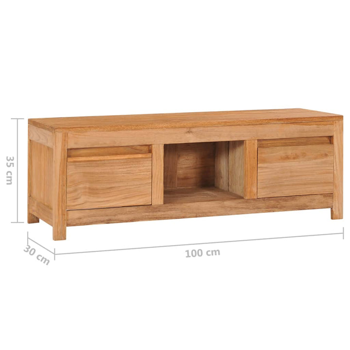Tv-Bänk 100X30X35 Cm Massiv Teak